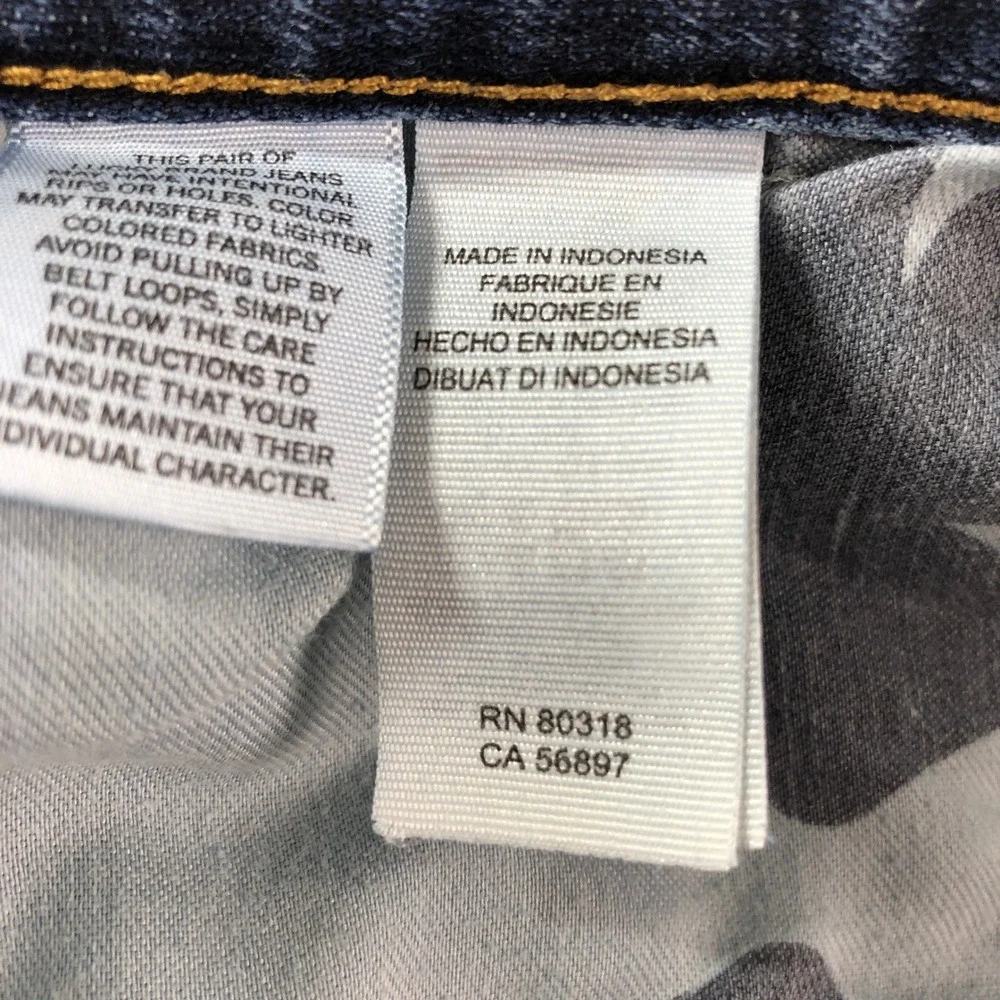 Lucky Brand 429 Mens 38x30 Blue Cotton Blend Button Fly Classic Straight Jeans